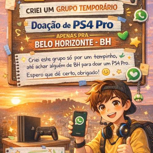 Grupo para quem for de BH e puder me ajudar doando um P...