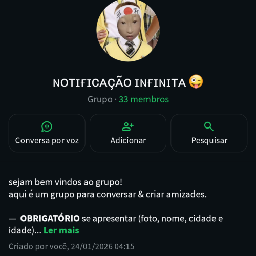 Notificação infinita 
